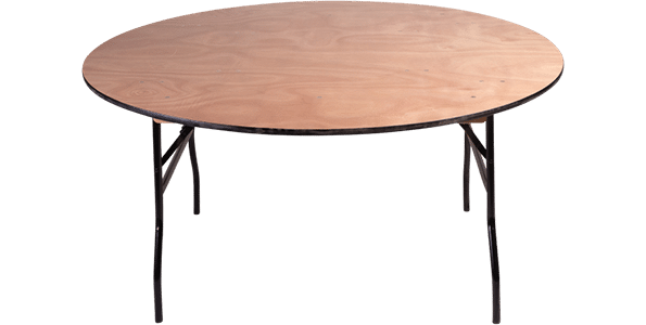 שולחן להשכרה בצורת עיגול מעץ - רמפה ציוד אירועים